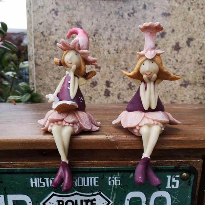 Resin Lovely Shelf Sitter 12cm Home Fairy Figurine Statue Figure
