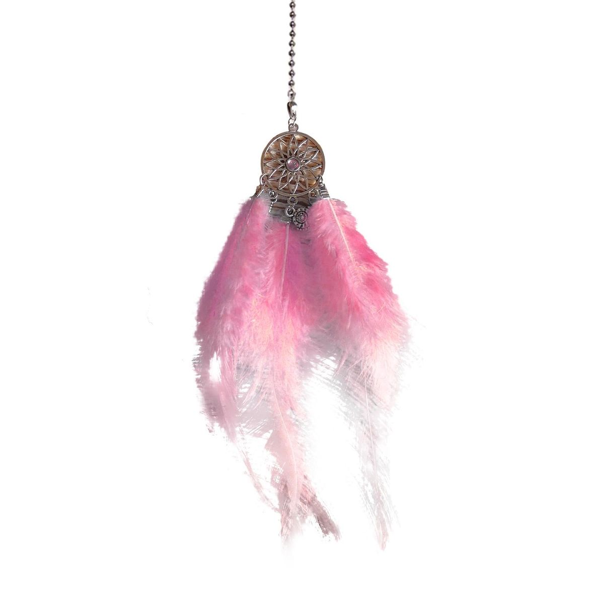 Boho Charm Dream Catcher Pendant Unique Car Home Decor for Positive Pink