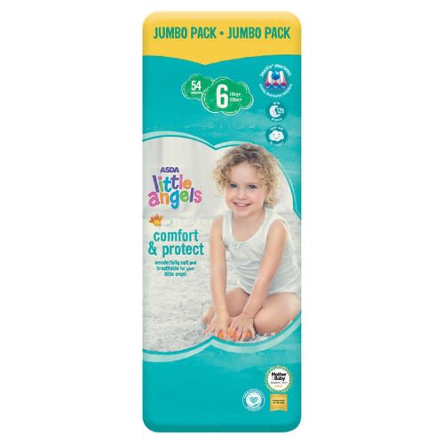 Little Angels Comfort & Protect Size 6 Nappies Jumbo Pack -  54Pieces