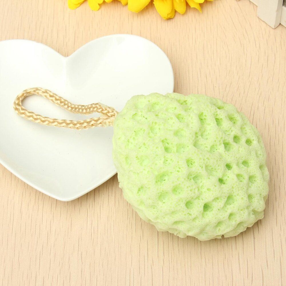 High Quality Face Cleaning Sponge Wholesale Bath Scrubber Shower Spa Sponge Body Cleaning Green