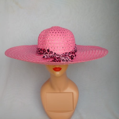 Net Beach Hat For Women - Pink