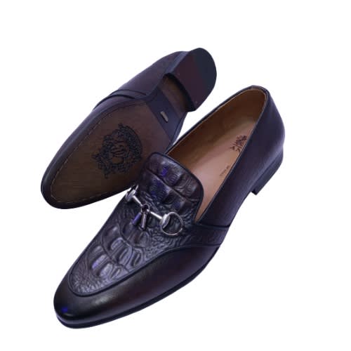 Men's Croco Shoe - Black