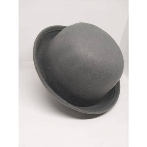 Unisex Suede Bowler Hat - Grey