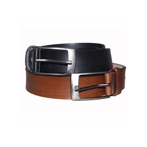 Men's Leather Belts- Brown And Black - 2Pcs