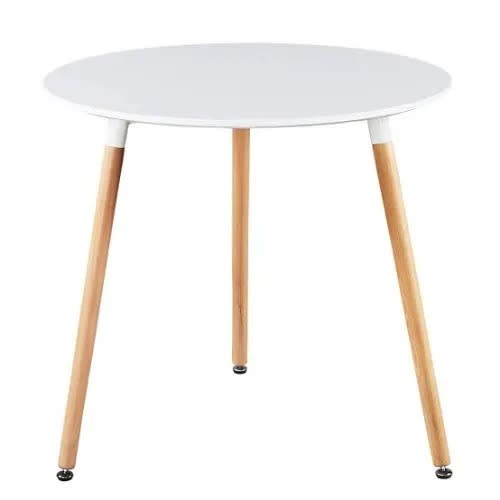 Modern Round Dining Table - Scandinavia Wood Metal Legs - 1piece