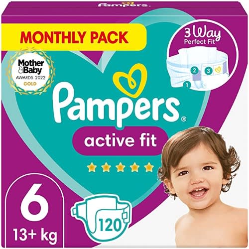 Active Fit Baby Diapers Size 6 - 120 Nappies