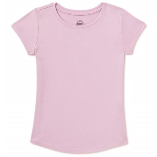 Girls Kids Tough Crew Short Sleeve T-shirt - Lilac