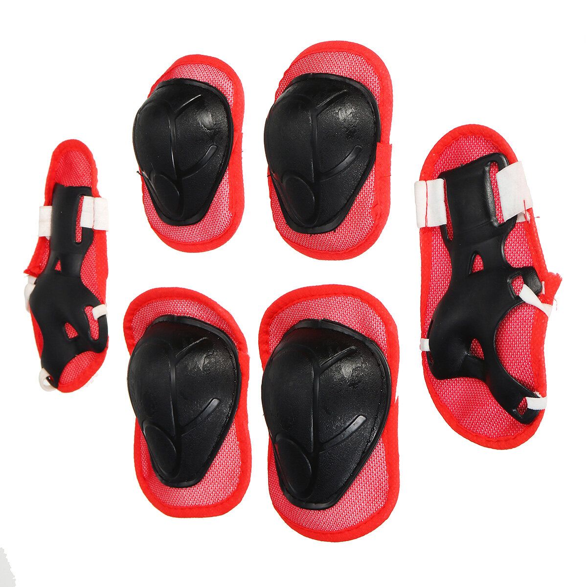 Skating Protective Gear Set Helment Elbow Knee Pads Bike Cycling Skateboard Kids Red