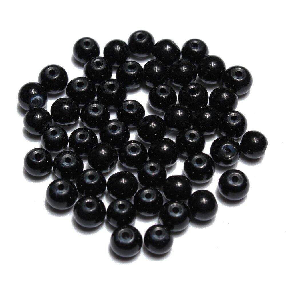 4mm/6mm/8mm Glass Pearl Round Spacer Loose Beads DIY Jewelry Making Wholesale Apricot