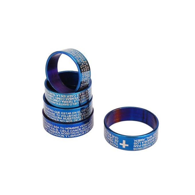 36PCS Serenity Prayer Bible Stainless Steel Rings Wholesale Men's Jewelry HOT