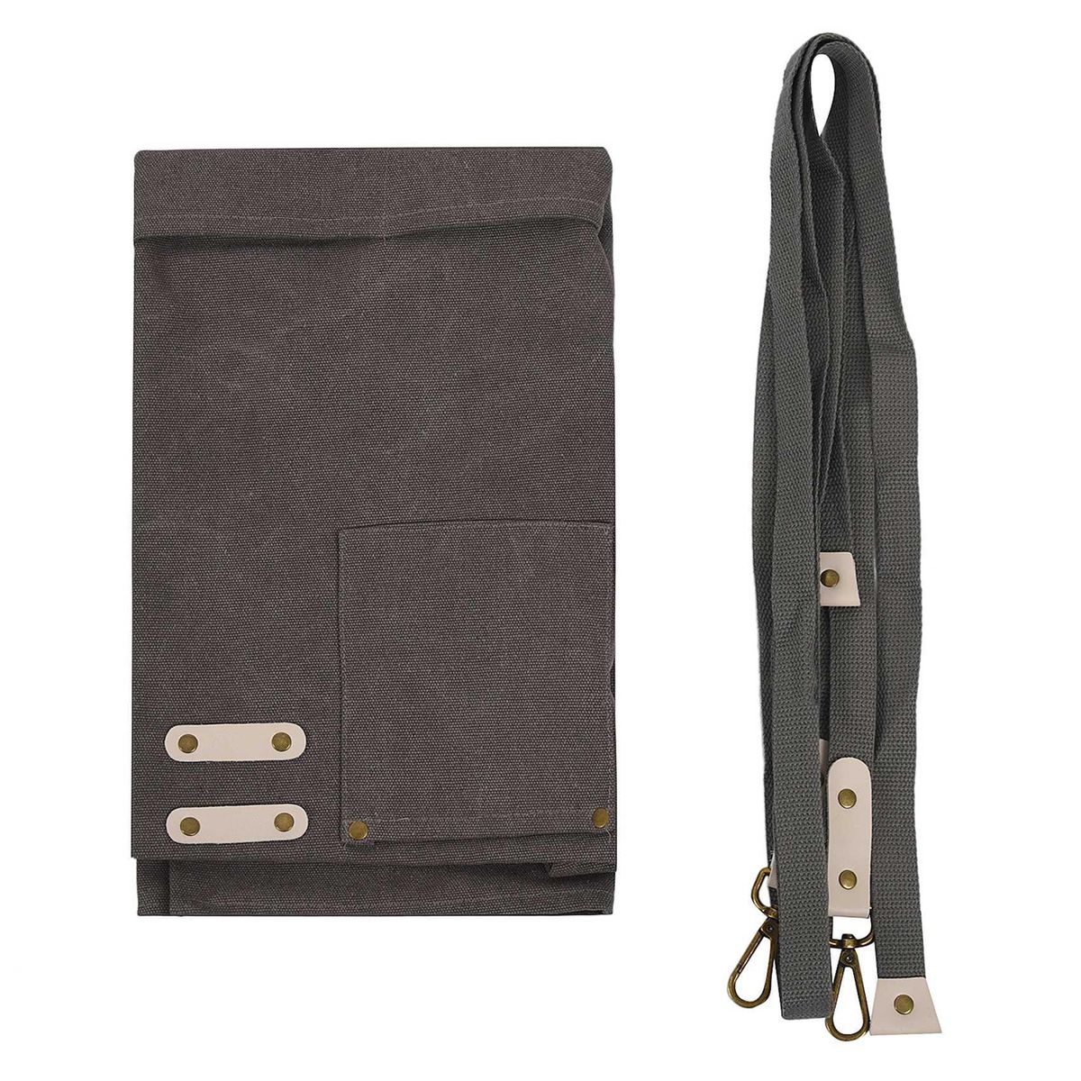 Deep Gray Barber Canvas Cook Apron Barista Bartender Chef