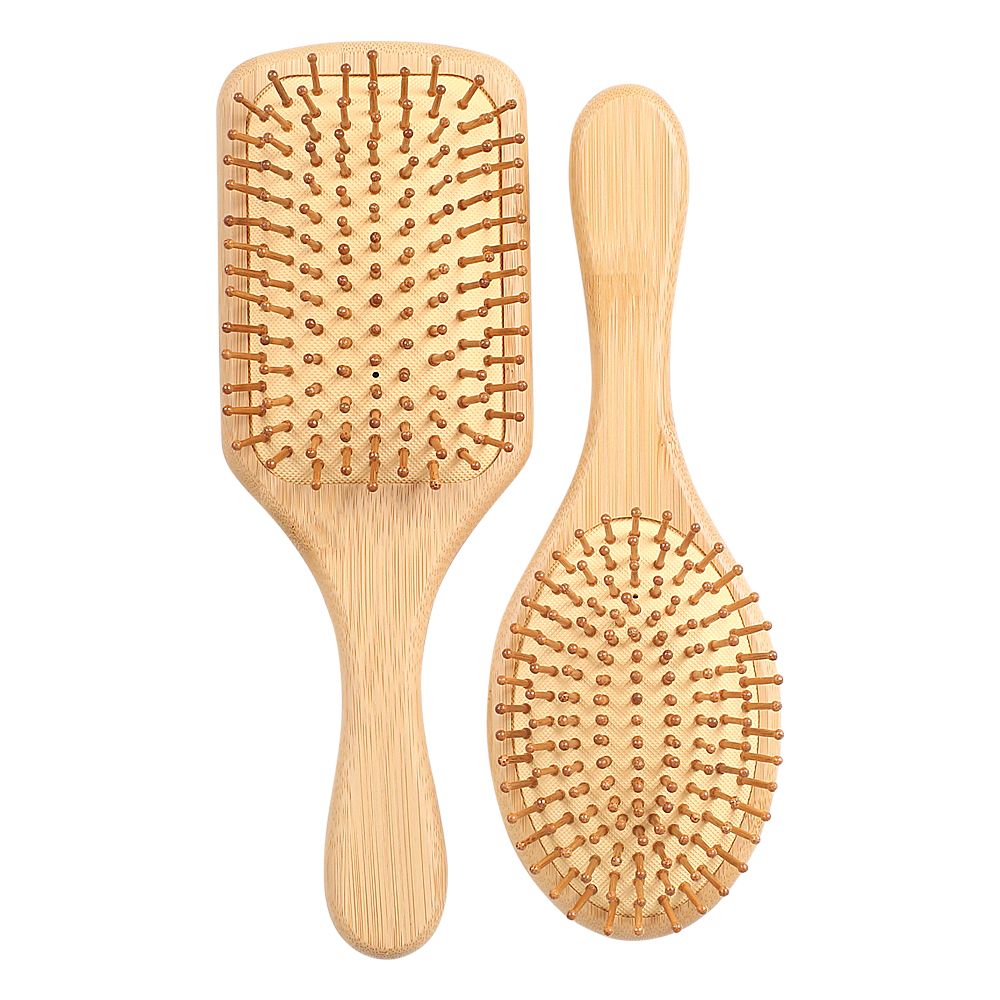 Hair Brush-Natural Wooden Bamboo Brush Massage Comb