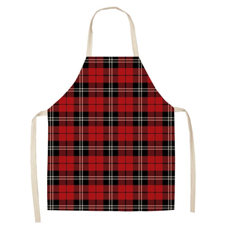 2 PCS Christmas Plaid Series Cleaning Overalls, Specification: 47 X 38cm(WQ-001333)
