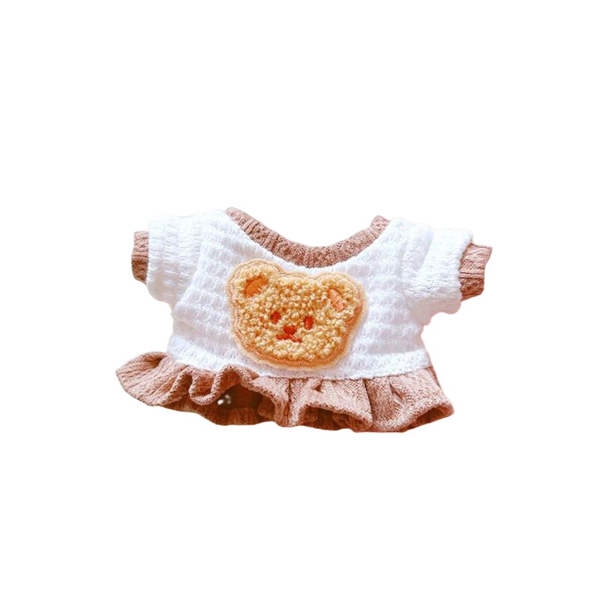 Cotton Doll Clothes 20cm Idol Dolls Dress Costume Decor Brown