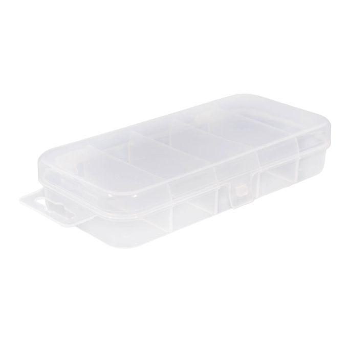 Clear Plastic   Bait Box  Beads Snaps Jigs Container