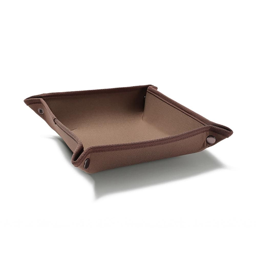 Camping Canvas Storage Tray Outdoor Desktop Keys Camera Watch Sundries Makeup Lipstick Folding Tray Cosmetics Wallet Storage Plate