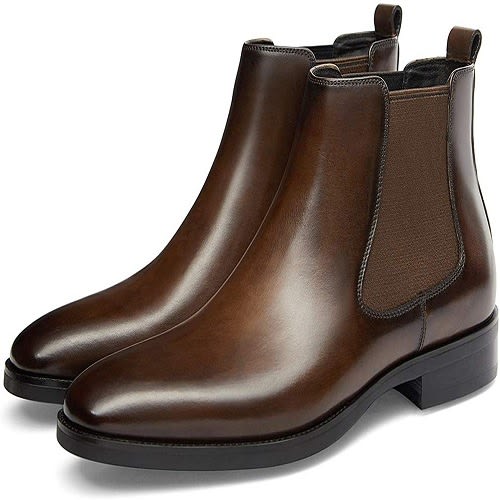 Leather Male Shoes - Brown