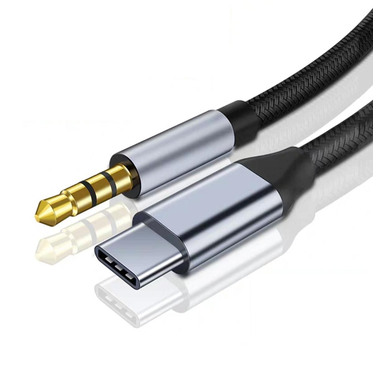 Type C To Jack 3.5mm Audio Adapter 1.5 Metros 2pcs