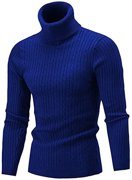 Men's Turtle Neck Top/ Cooperate Royal Blue