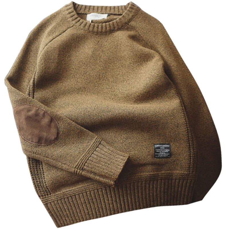Men's Sweater Winter O Ne Pullover Fashion Designer Sweater  Mens Long Sleeve-Camel