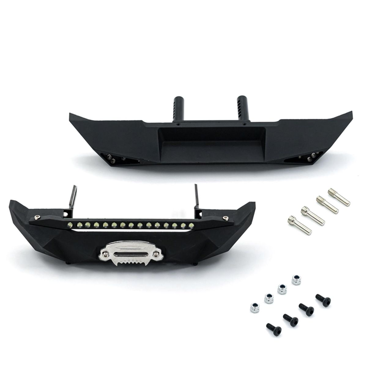 Front Bumper Rear Bumper Sets RC Crawler Bumper Aluminum Alloy Bumper Compatible with 1/10 Traxxas TRX-4 Trx4 Axial SCX10 90046 90047 RC Car