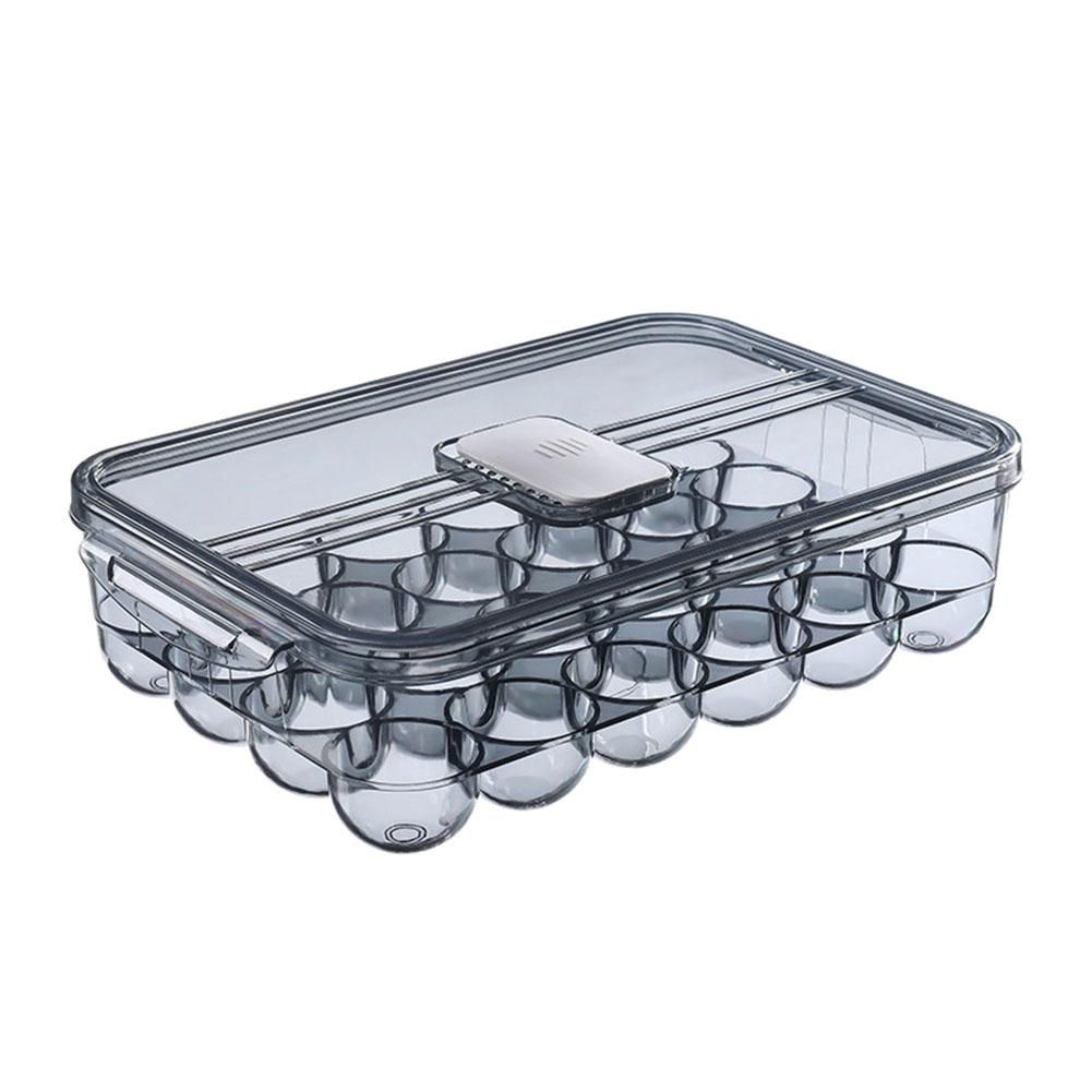 Kitchen Large Capacity Egg Storage Box Refrigerator Plastic