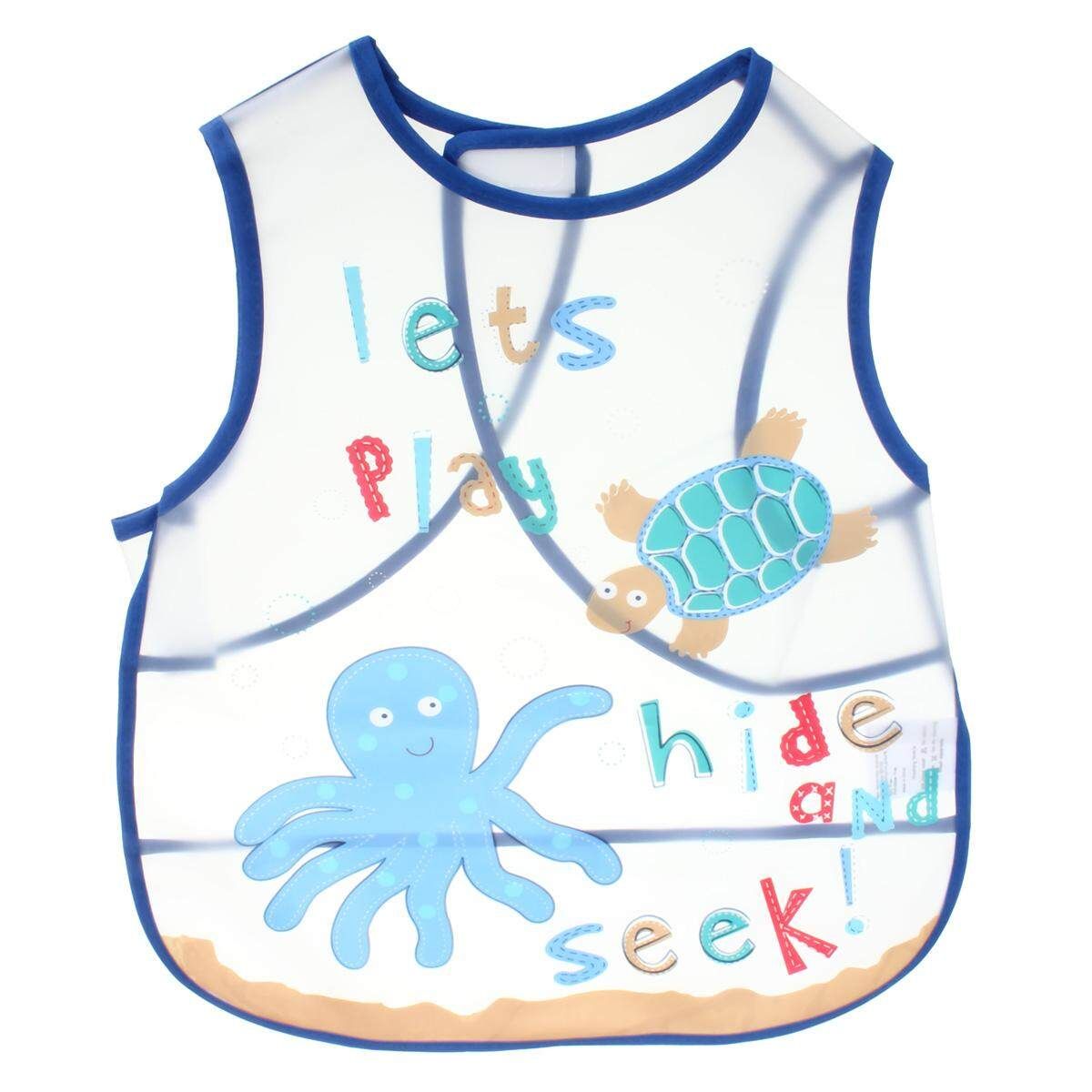 Kids Childs Arts Craft Apron Baby Bib Messy Play Waterproof (blue) Blue