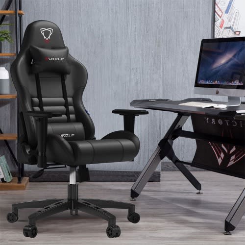 Furgle Ergonomic Gaming Racing Chair + Footrest