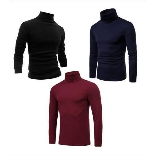 3 In  1 Turtleneck Long Sleeve - Black , Navy Blue & Wine
