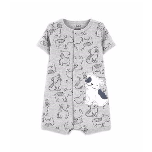 Child Of Mine Baby Boy Puppy 1pc Romper