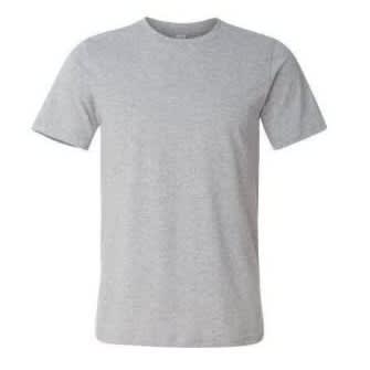 Round Neck Polo Tees - Ash