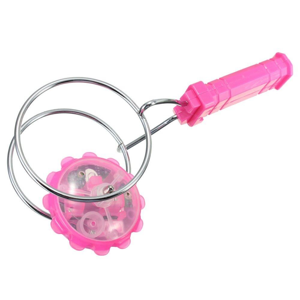 Flashing Light Up Gyro Wheel Magnetic Kinetic Wheel Science Kids Children Toy