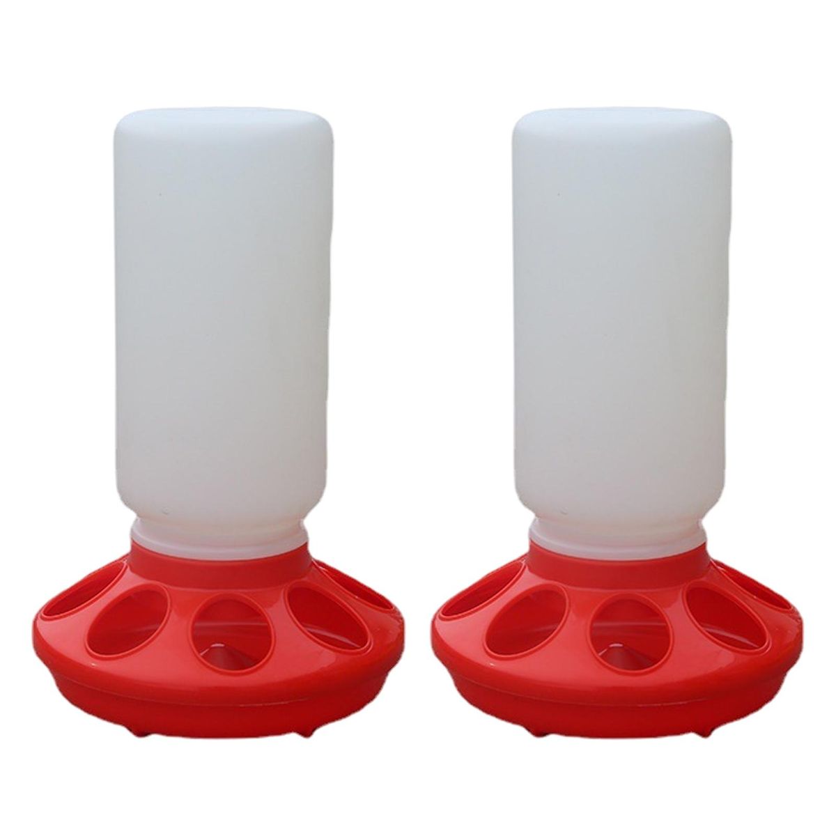 Sturdy Chicken Feeder Feather-friendly Poultry Feeders 2 Pack Red