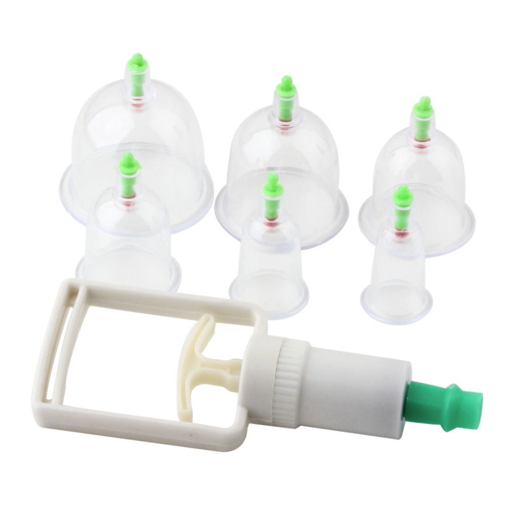 Set 6 Body Medical Chinese Portable Kit Vacuum Cups Cupping Newest Massage Therapy