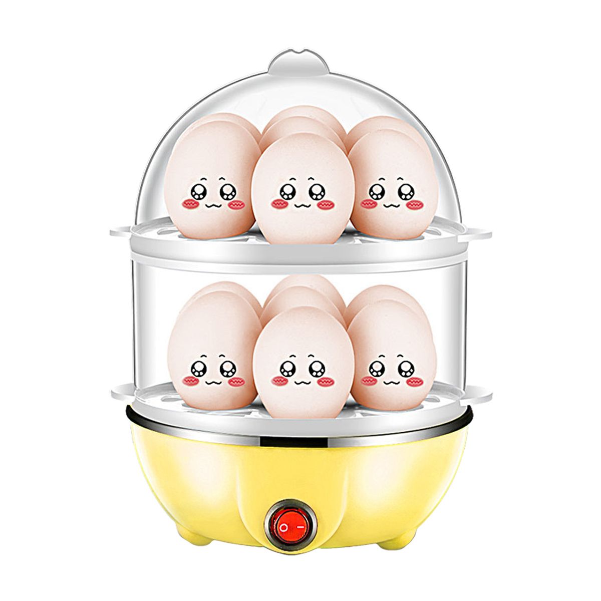 Double Layer Egg Cooker 14 Egg Capacity Hard Boiled Egg