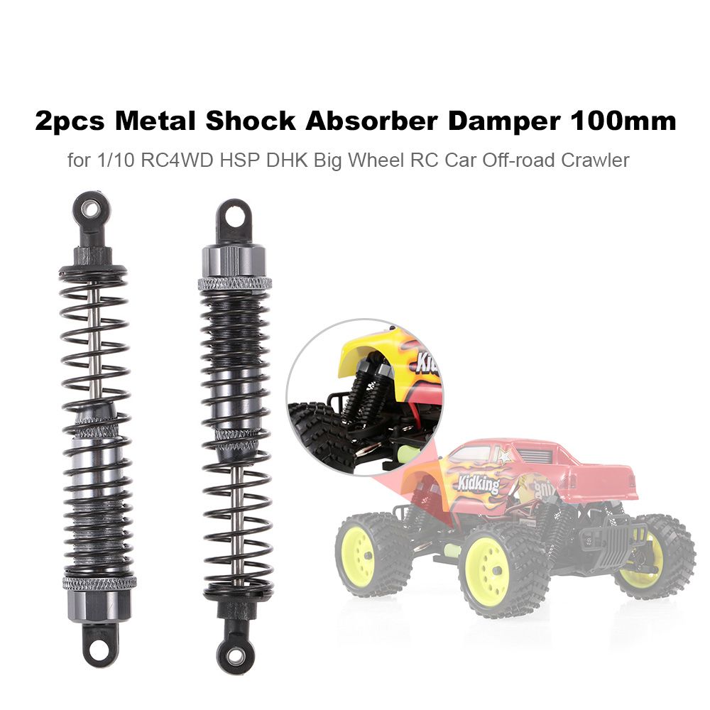 2pcs RC Car Parts Metal Shock Absorber Damper 100mm For 1/10