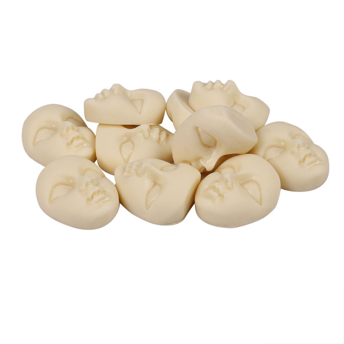10Pcs Mini Masks Resin Mask Flatback Cabochon Beige Girl