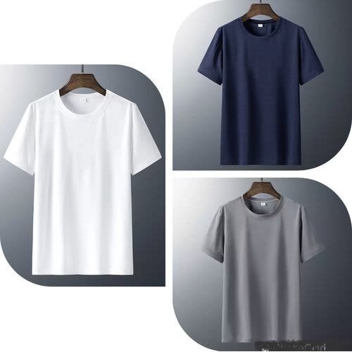 3 In 1 Unisex Plain Round Neck Tshirt