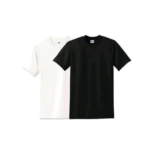 Set Of 2 Unisex Round Neck T-shirt  - White And Black