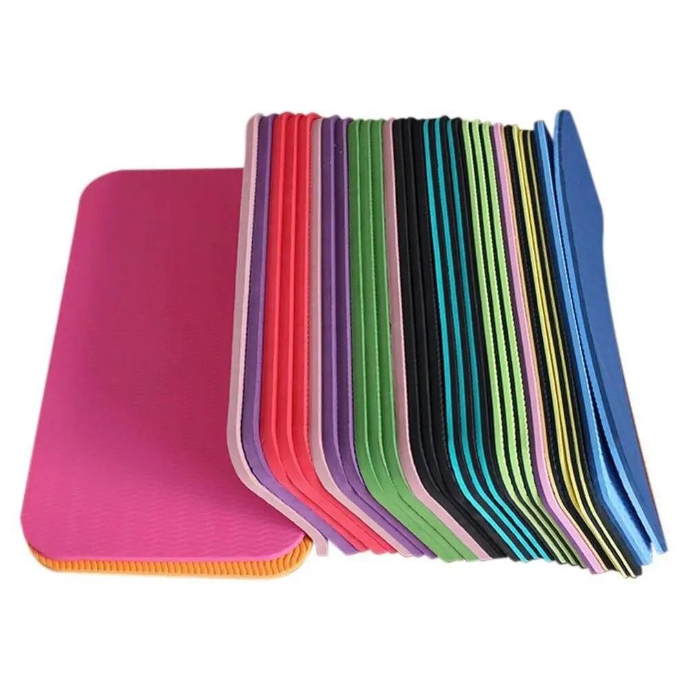Portable Small Size TPE Yoga Pilate Fitness Training Bodybuiding Gym Elbow Knee Sports Mat Non Slip 38*21*0.6cm Protective Pads