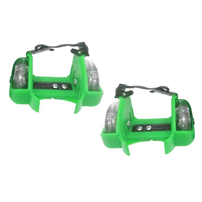 Kids Flashing Roller Skating Shoes Small Pulley Flash Wheel Heel Green