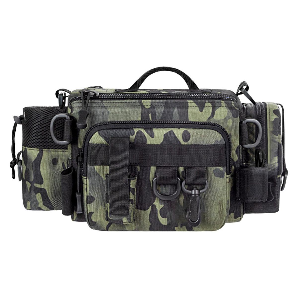 Fishing Bag Winter Outdoor Waist Fishing Bag Black