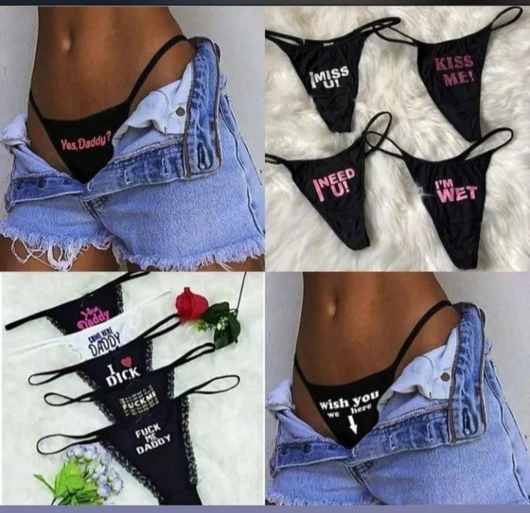 Set Of 6 New Design Sexy G-String Panties
