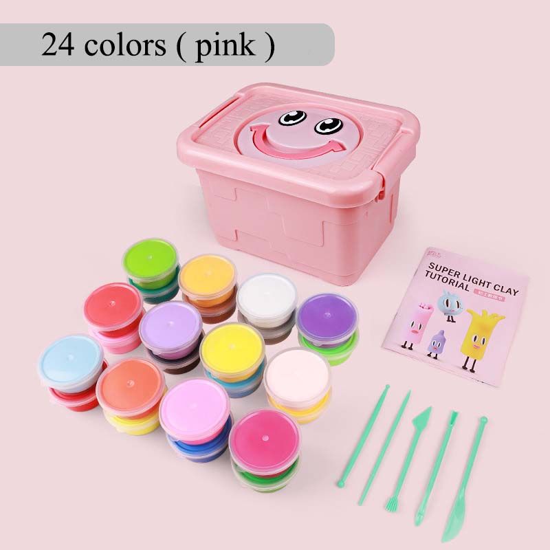 36 PCS Colorful Kids Modeling Soft Clay Air Dry Clay Studio Toy 36 Bright Color No-Toxic Modeling Clay Creative DIY Crafts