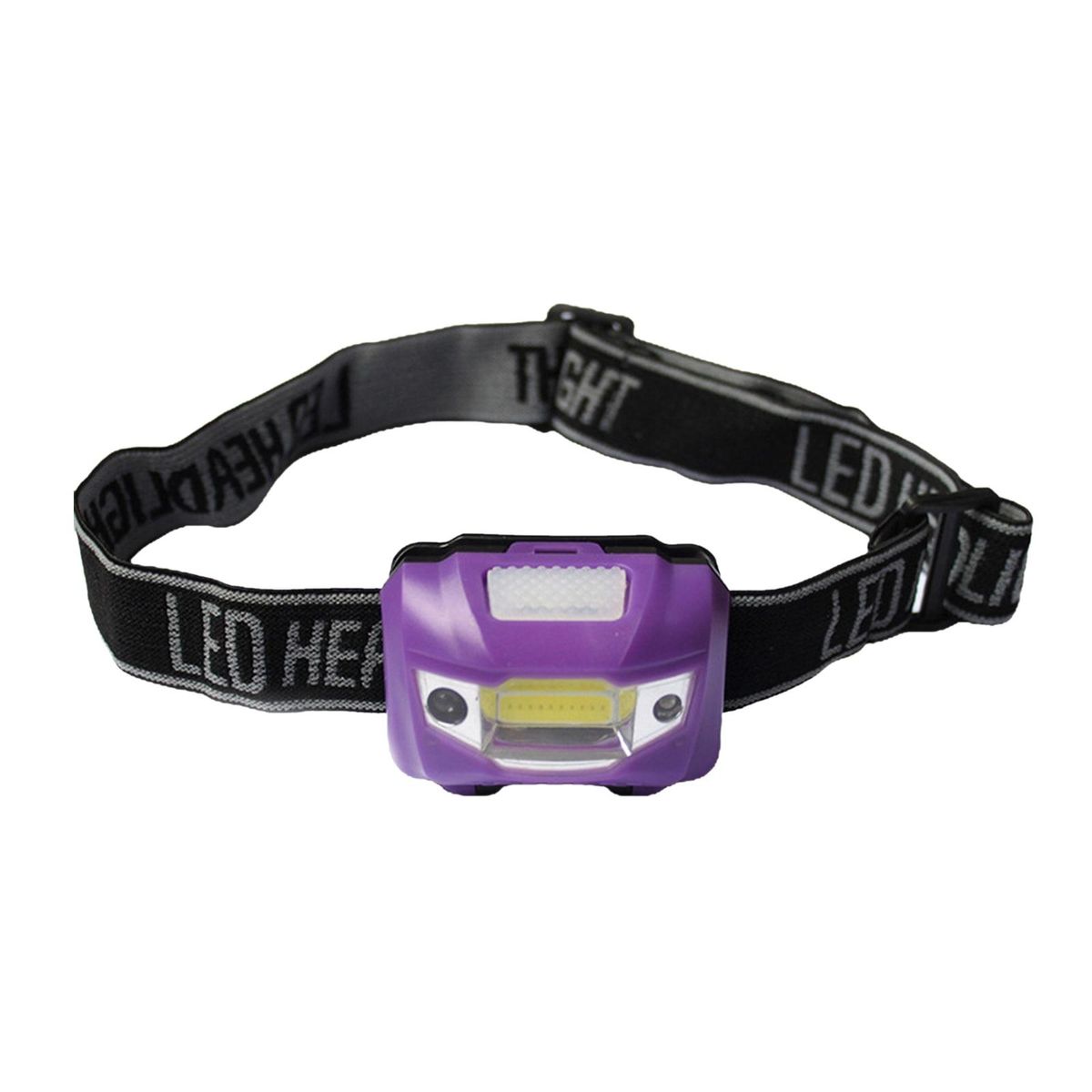 3 Modes Head Light  COB Headlight Flashlight Torch Purple