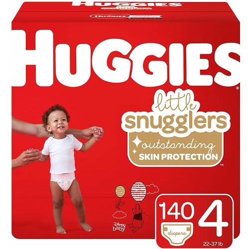 Little Snugglers Baby Diapers, Size 4, 140 Ct