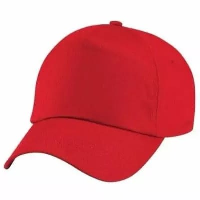 Classic Plain Baseball Face Cap - Red