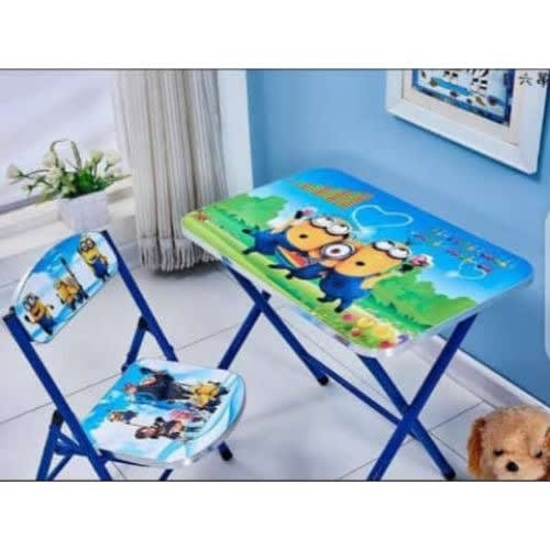 Kids Cartoon Character Study/activity Table And Chair - Blue