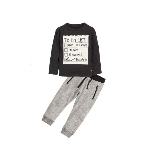 Printed Long Sleeve Jogger Set