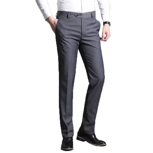 Suit Trousers For Men- Black & Ash - 2pcs